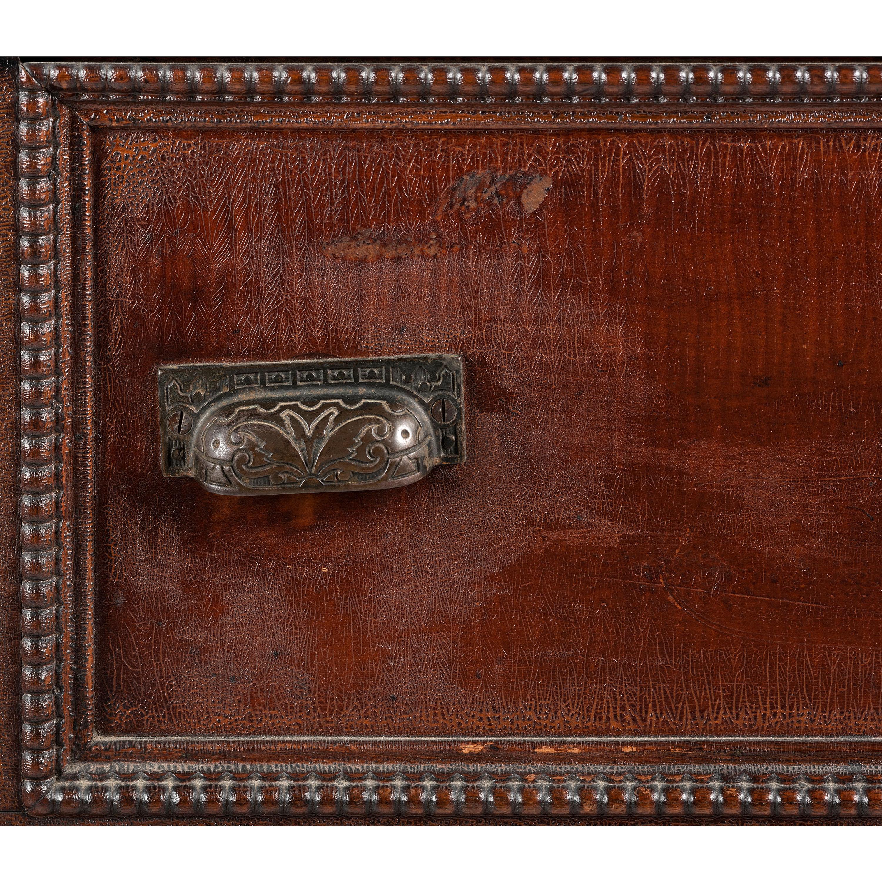 A Walnut and Curly Maple Desk and Bookcase by Jacob Werrey (1838-1893)