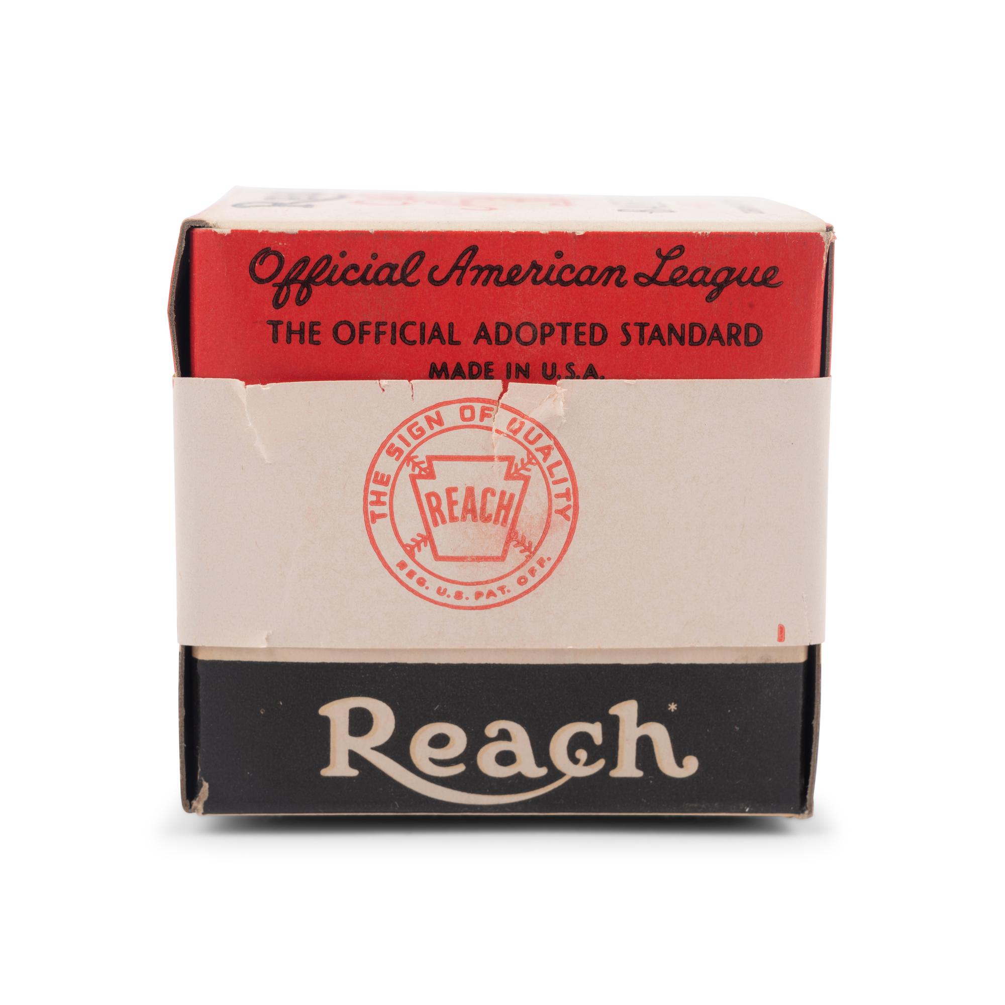 An Original, Unused 1940s Reach Official American League Baseball in Sealed Box