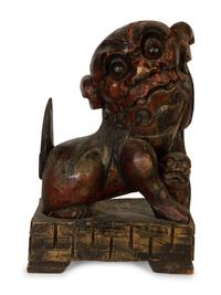 A Pair of Stylized Temple Guardian Figures — 20th Century