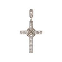 WHITE GOLD AND DIAMOND CROSS PENDANT