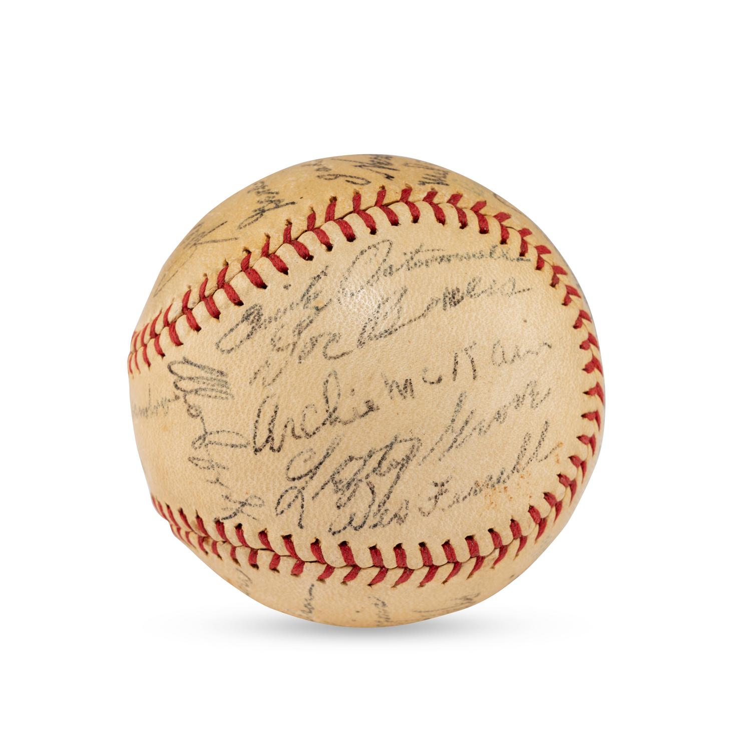 A 1937 Boston Red Sox Team Signed Autograph Baseball Featuring Jimmie Foxx and Lefty Grove (JSA Letter of Authenticity),