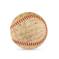 A 1937 Boston Red Sox Team Signed Autograph Baseball Featuring Jimmie Foxx and Lefty Grove (JSA Letter of Authenticity),
