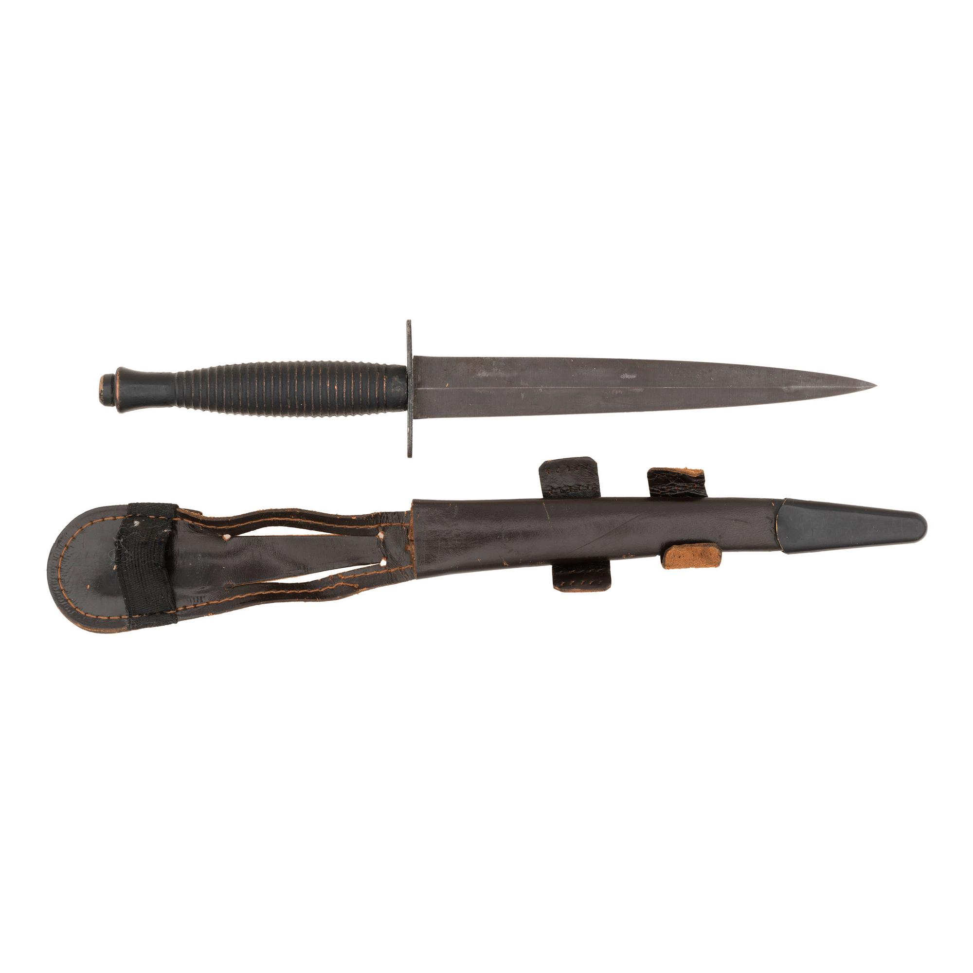 1976 Dated Third Pattern Fairbairn Sykes Commando Knife by Gibberson & Co., with Scabbard