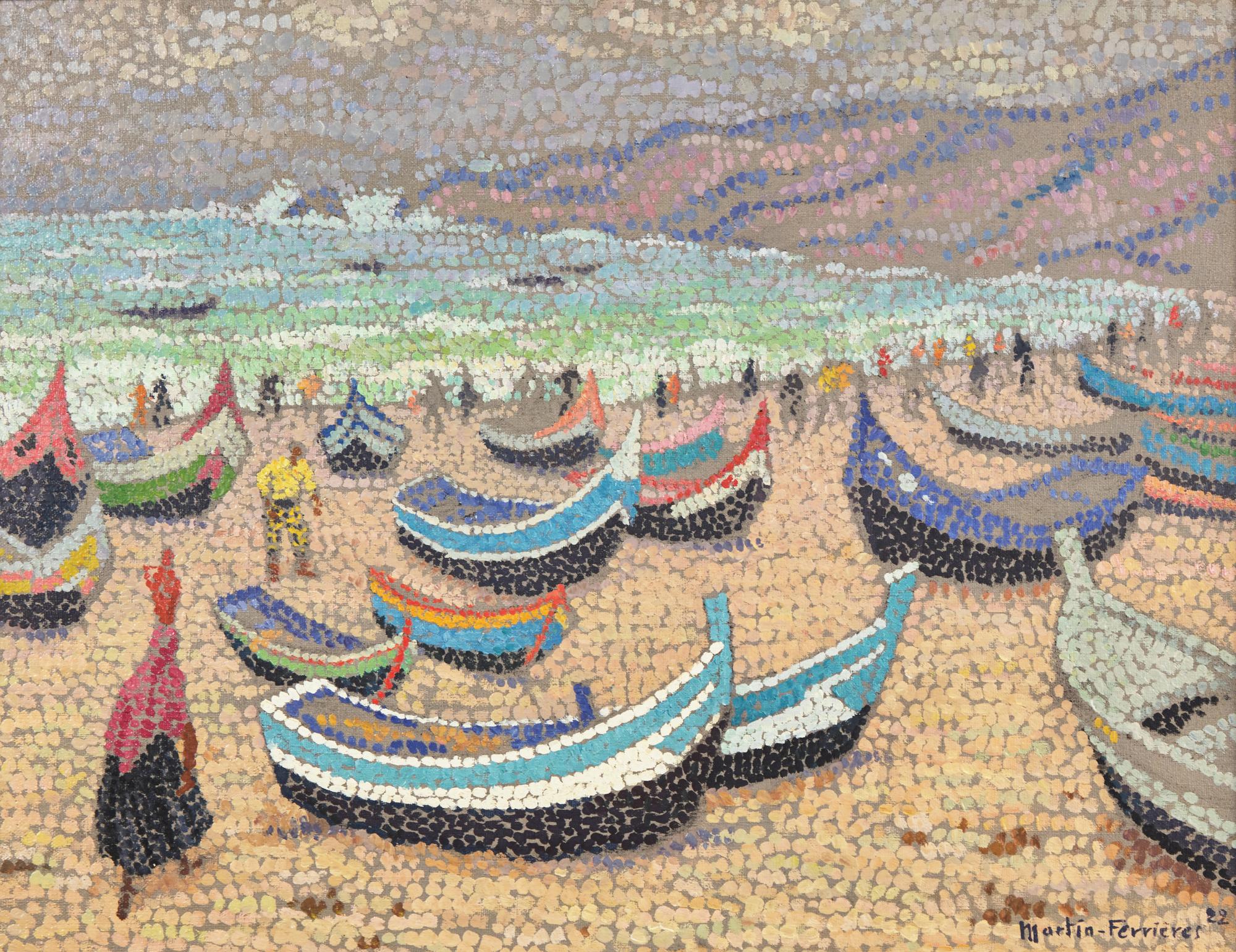 Barques sur la Plage (Nazaré, Portugal) , 1922