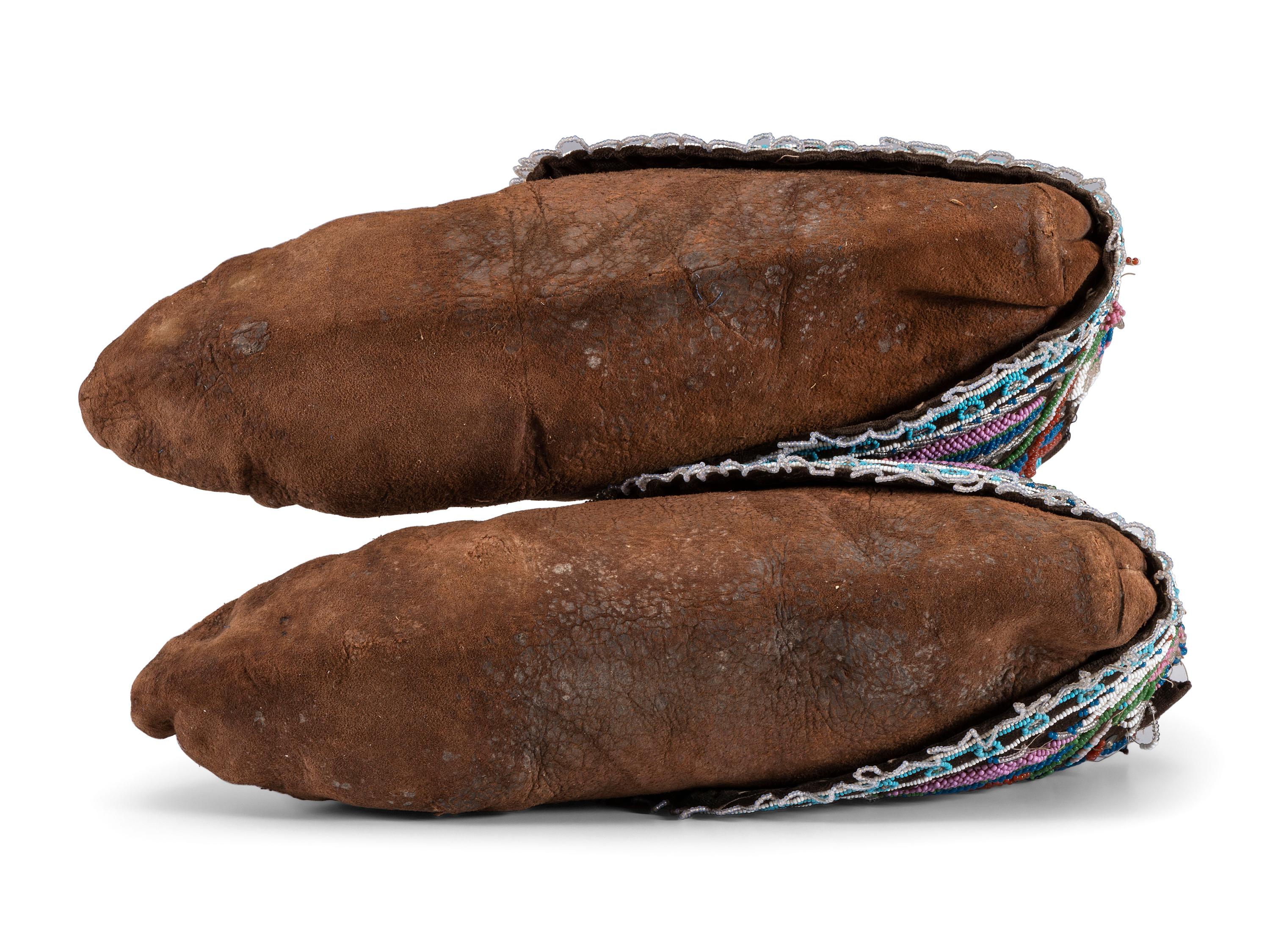 Haudenosaunee Beaded Hide Moccasins