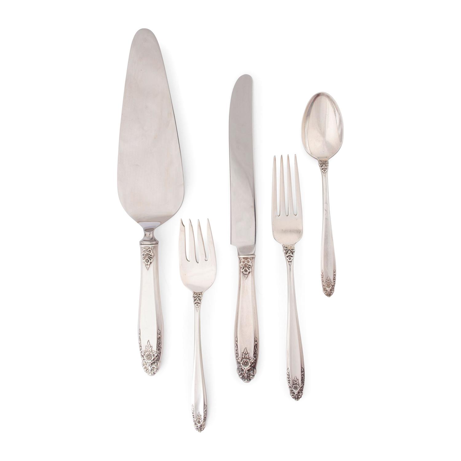 A International Silver Service for Eight in the Prelude Pattern