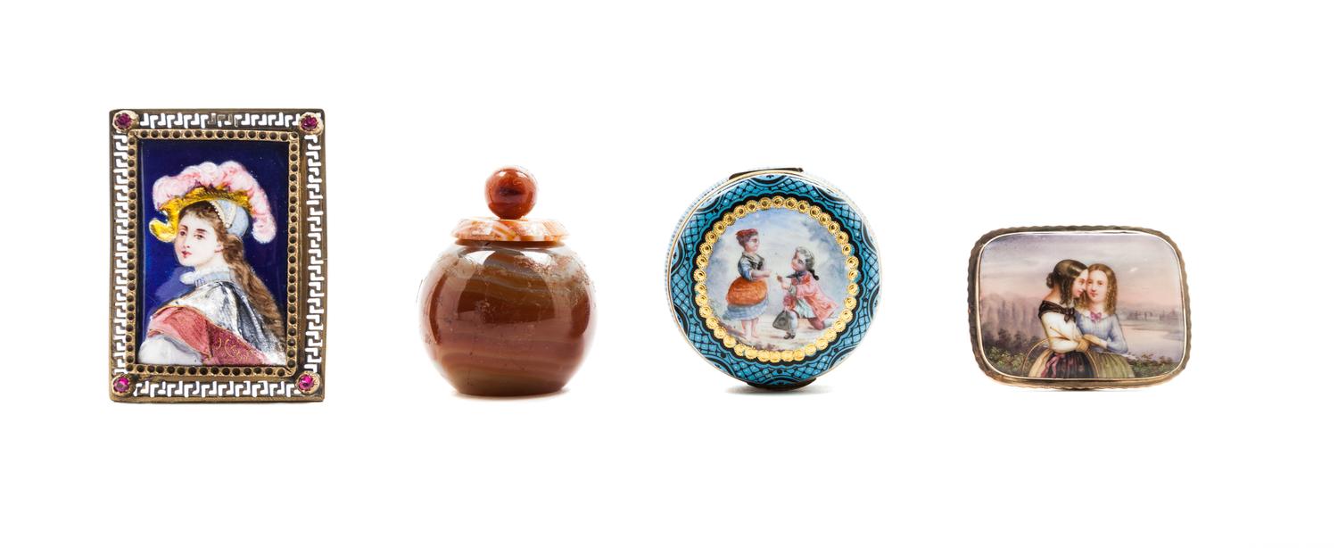 A Collection of Decorative Table Articles Height of first 2 1/2 inches. — 19TH/20TH CENTURY