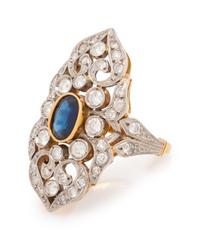 Sapphire and Diamond Ring
