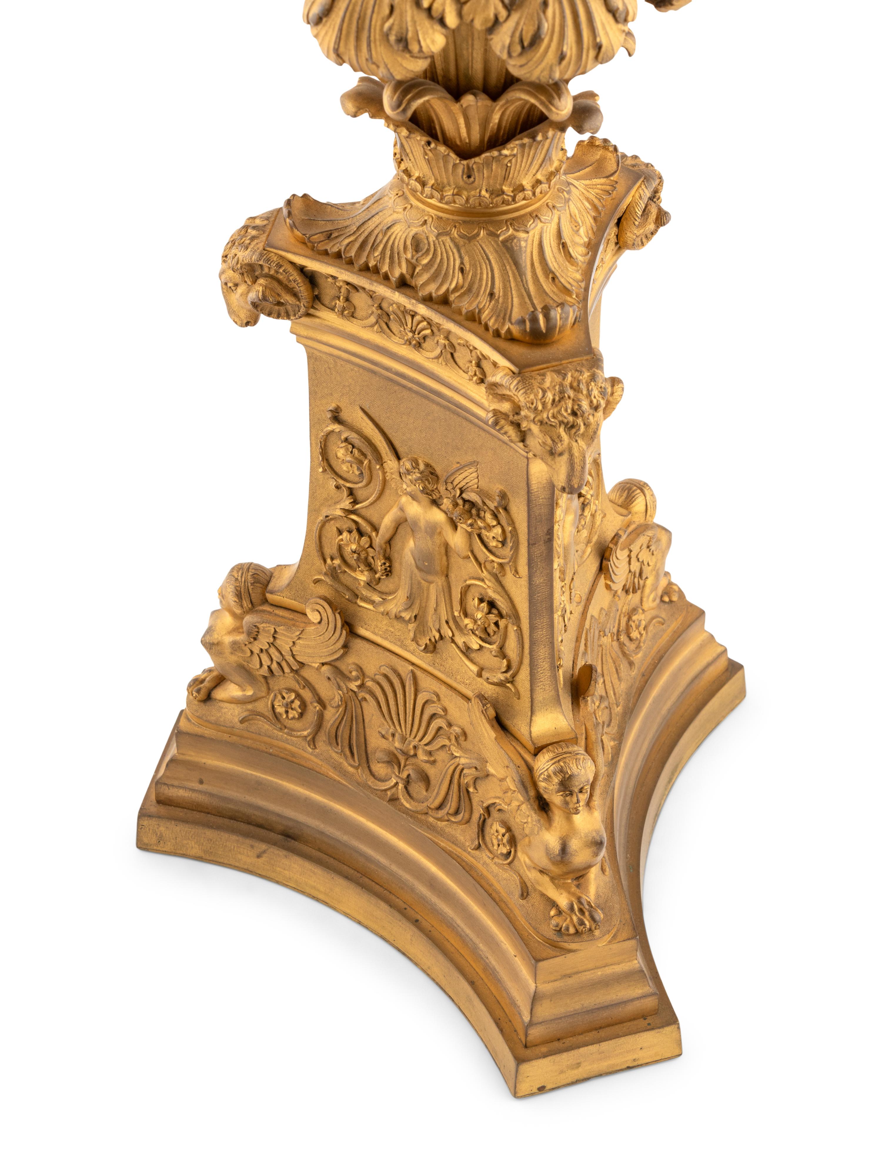 A Neoclassical Style Gilt Bronze Table Lamp
