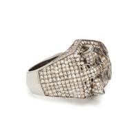 DIAMOND AND ENAMEL PANTHER RING