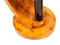 A Pair of Art Deco Style Part Ebonized Burlwood Side Tables