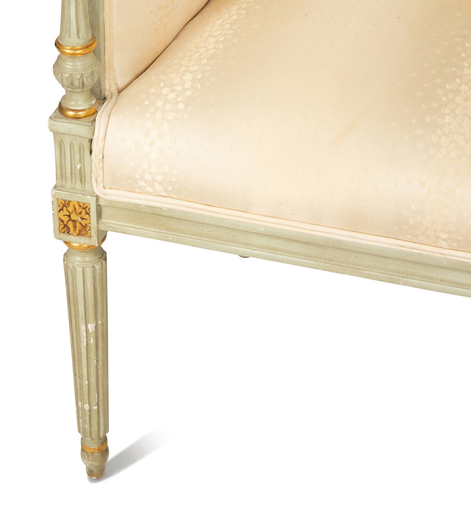 A Louis XVI Style Painted Window Seat