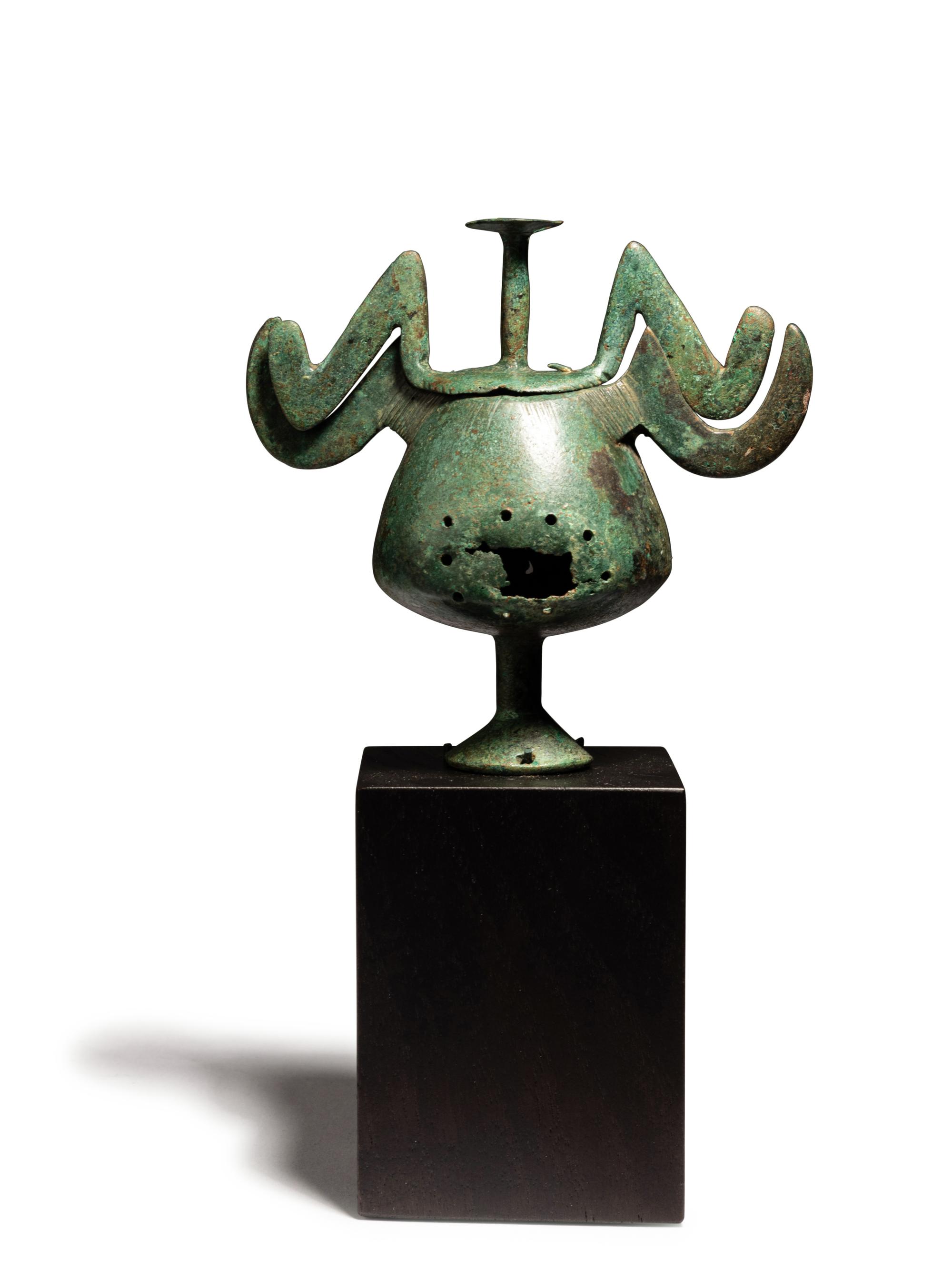 A Greek Bronze Lidded Pyxis