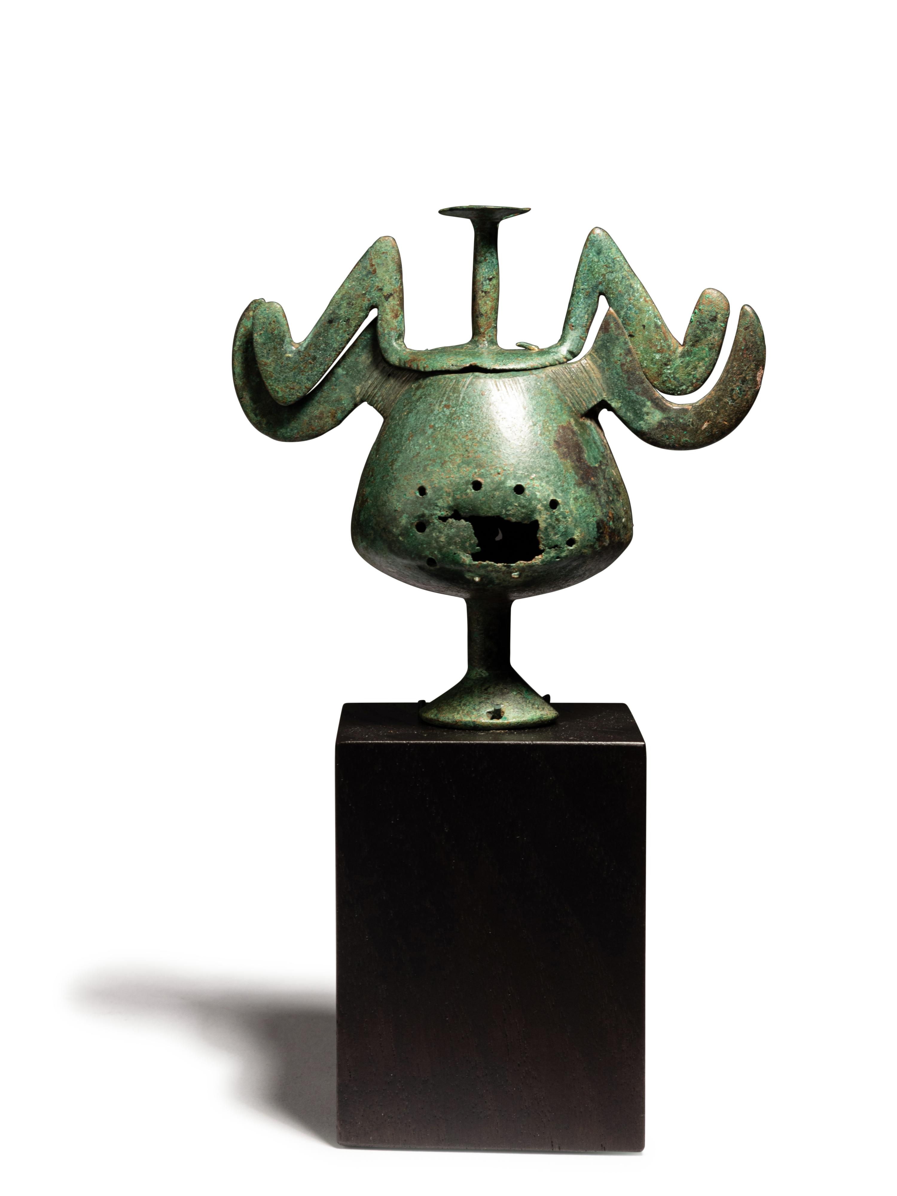 A Greek Bronze Lidded Pyxis