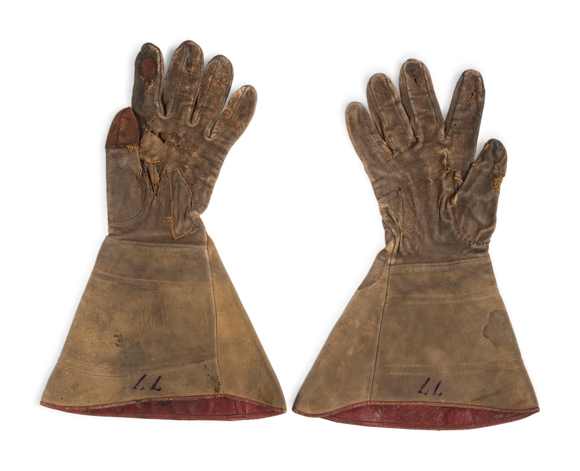 Civil War soldier's gauntlets.