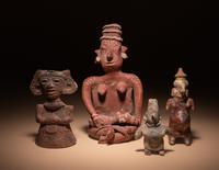 A Nayarit Mother and Child and Three Standing Figures
