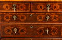 A William and Mary Oysterwood and Marquetry Chest of Drawers