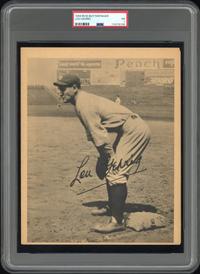 A 1934 R310 Butterfinger Lou Gehrig Baseball Card (PSA 1)