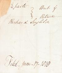 (REVOLUTIONARY WAR) MARION, GENERAL FRANCIS. Folio MS page showing 3 land grants, 1758, SC, land purchased from estate of the Swamp Fox