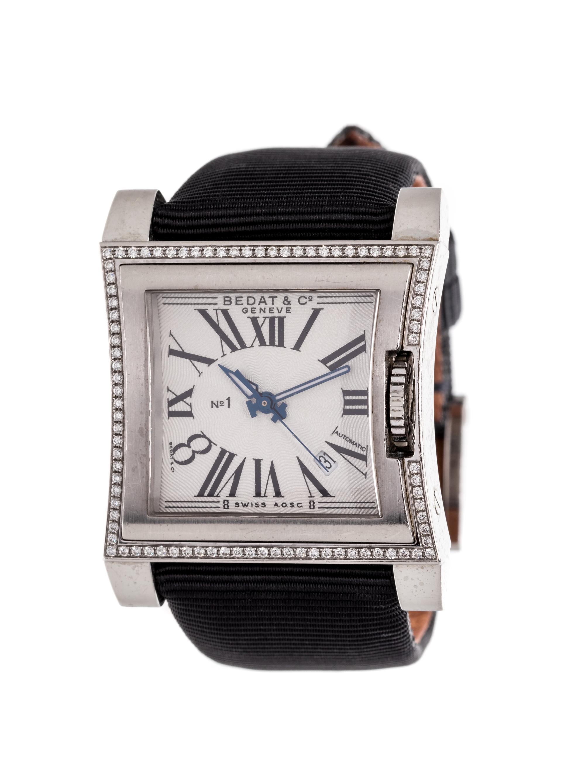 BEDAT & CO., STAINLESS STEEL AND DIAMOND REF. 114 'NO. 1' WRISTWATCH