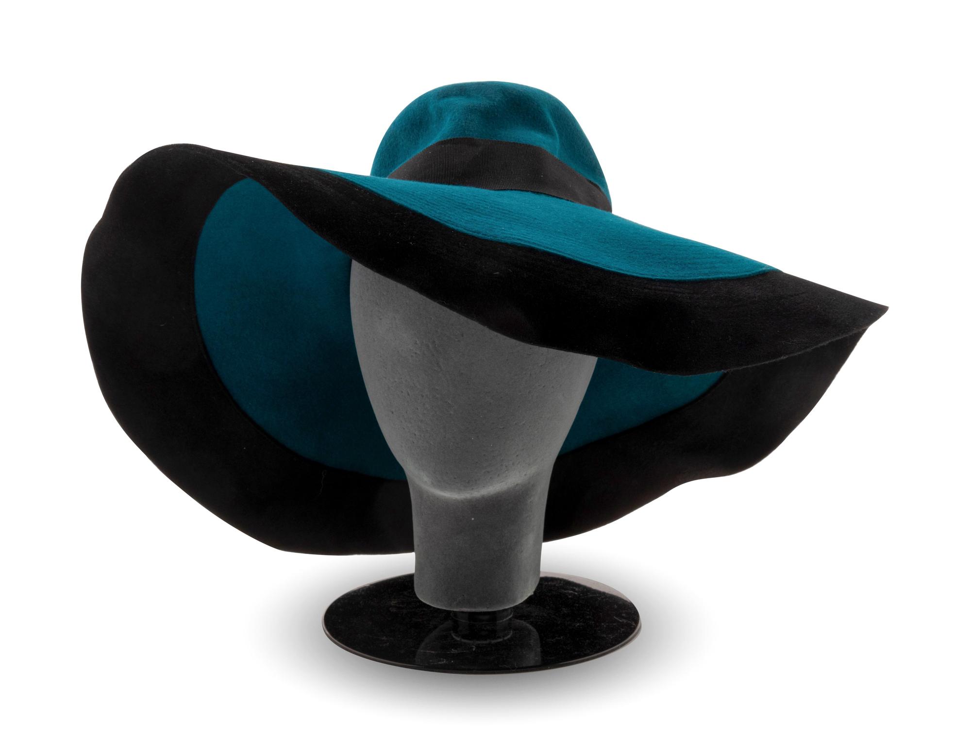 12 Assorted Hats and a Pair of Feathered Cuffs, 1970-2000s