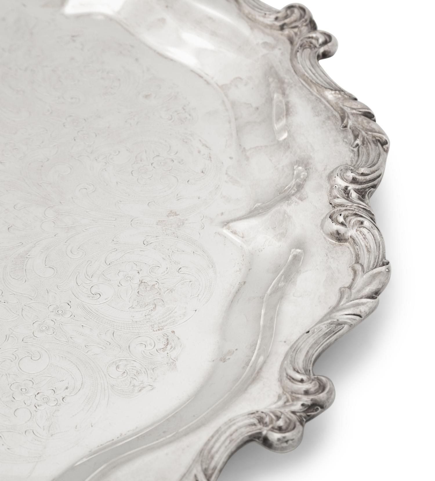 A Group of Silver-Plate Serving Pieces