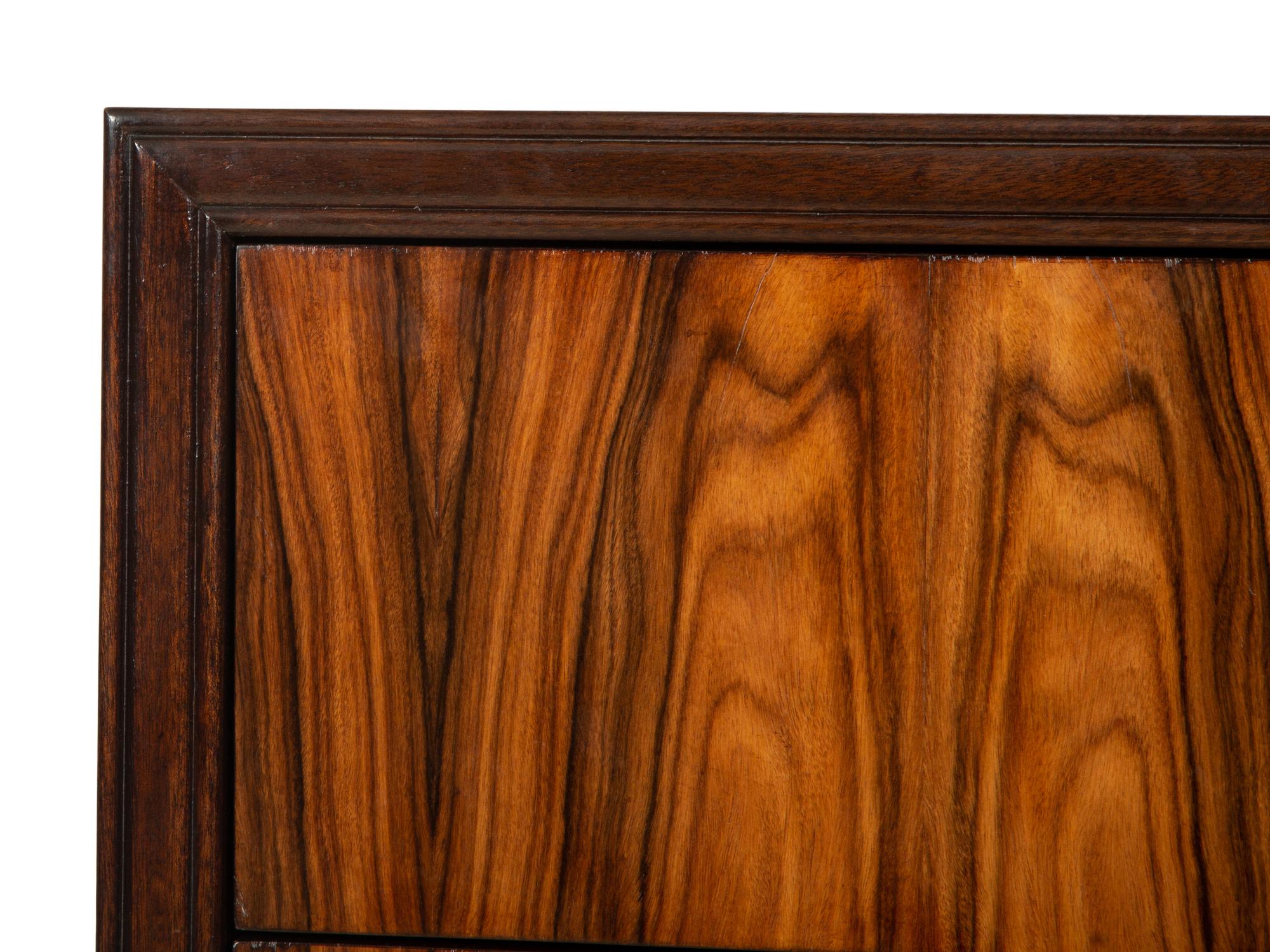 An Art Deco Style Rosewood and Mahogany Semainier