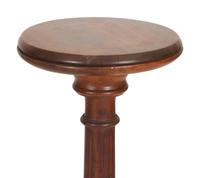 A Mahogany Two Light Floor Lamp with Table Shelf and a Jardinière Stand