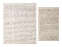 [CRIMEAN WAR]. Two letters from a British soldier during the Crimean War. "Balaklava," 1855.