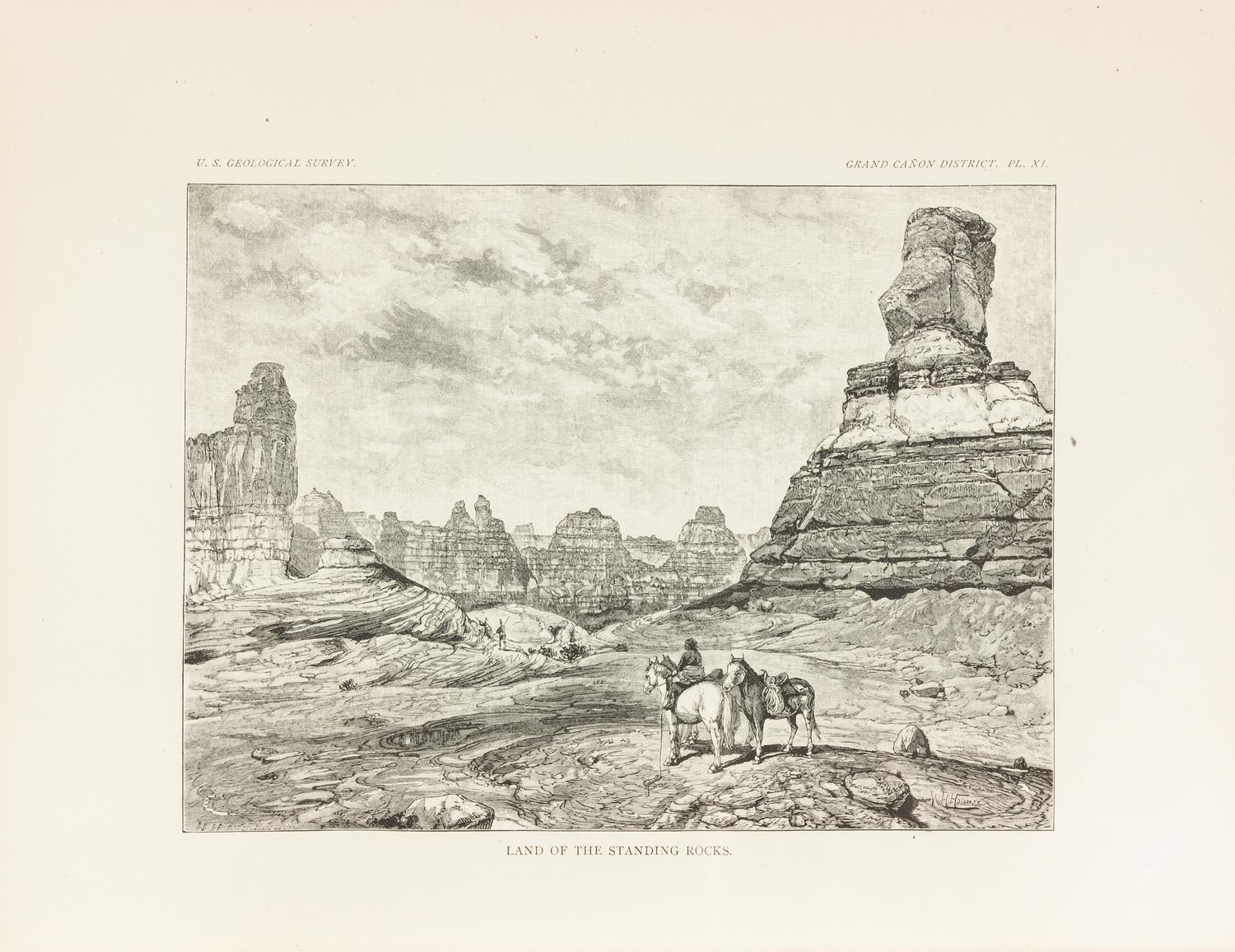 DUTTON, Clarence E. Tertiary History of the Grand Cañon District. Washington, 1882. Illustrated text volume only.