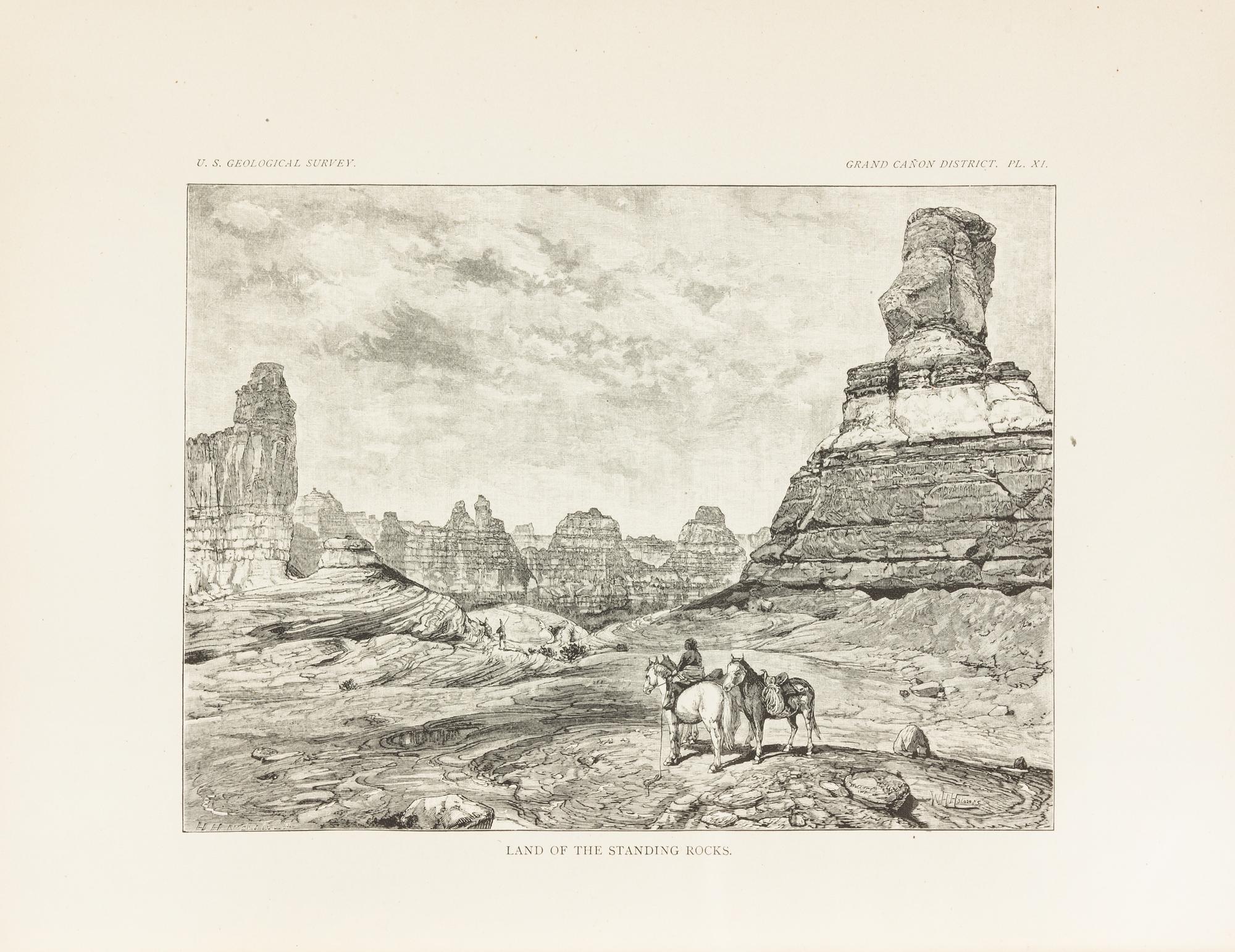 DUTTON, Clarence E. Tertiary History of the Grand Cañon District. Washington, 1882. Illustrated text volume only.