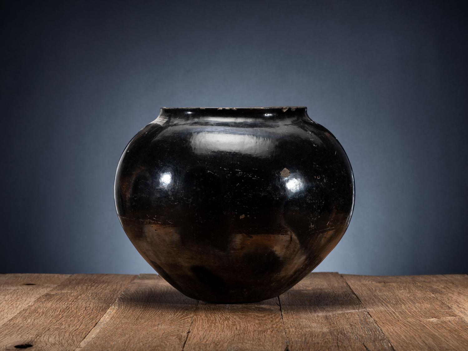 Ohkay Owingeh Blackware Pottery Olla