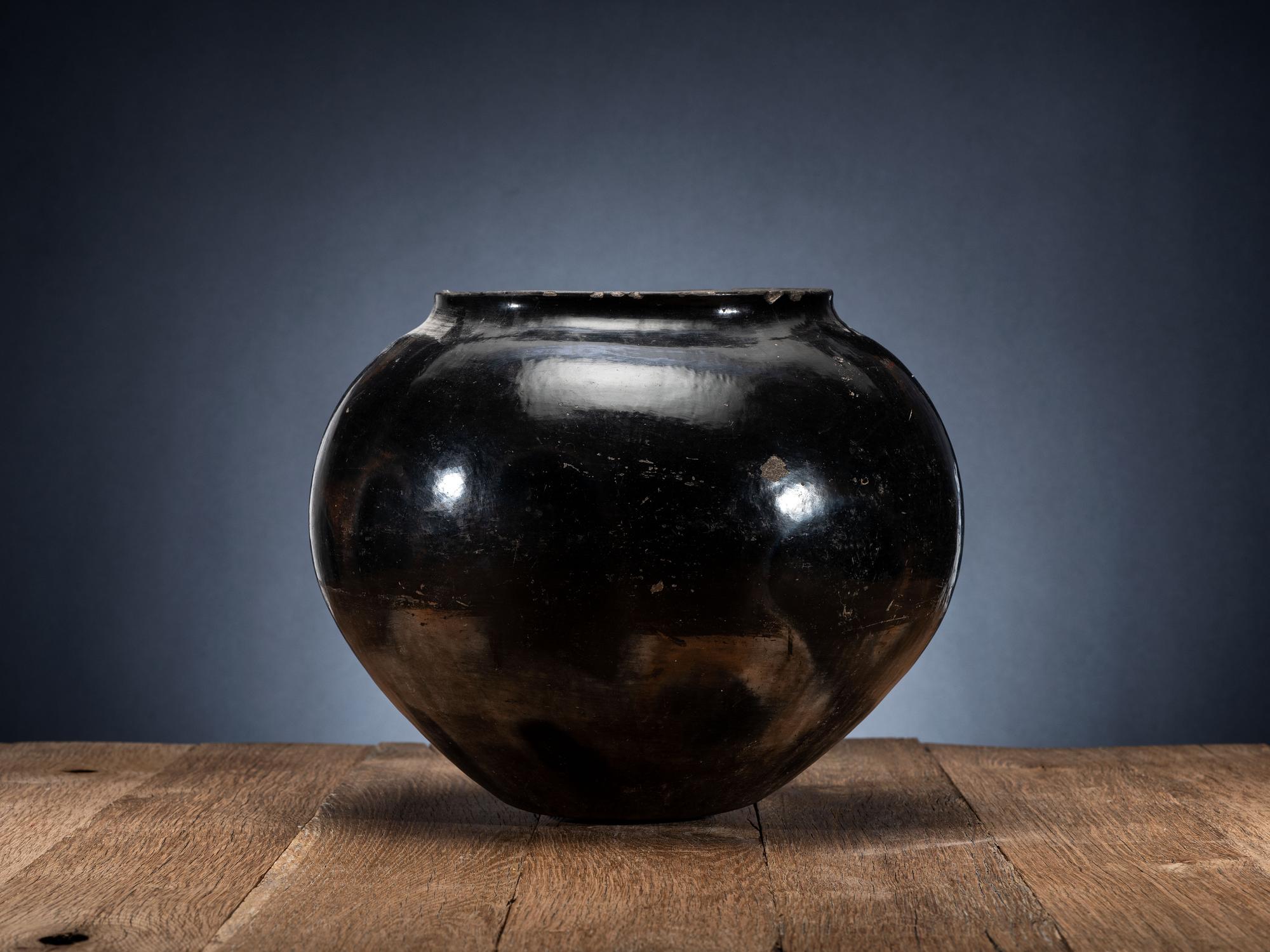 Ohkay Owingeh Blackware Pottery Olla