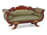 An American Classical Gilt Bronze Mounted Mahogany Sofa