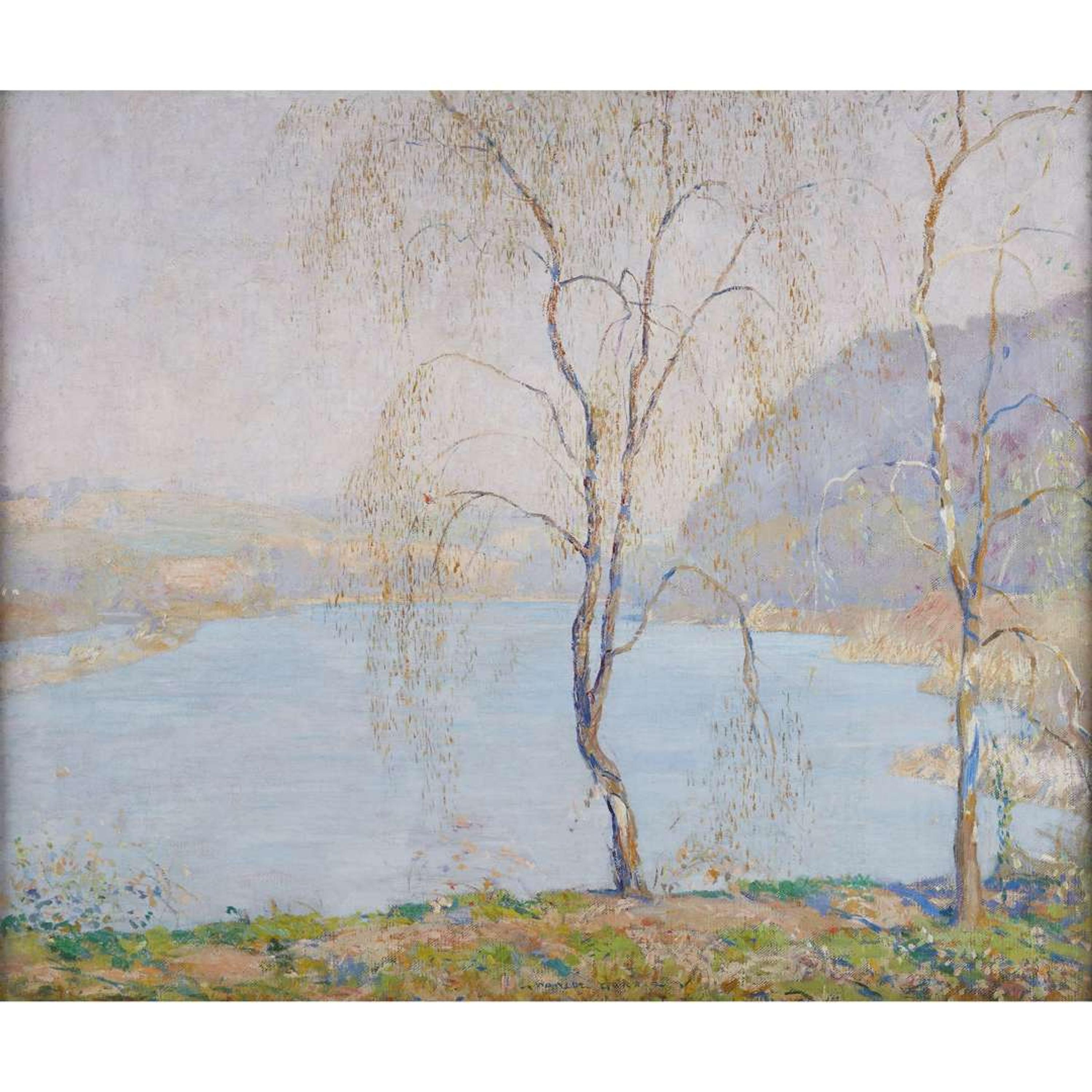 DANIEL GARBER (AMERICAN 1880-1958) "WATER BIRCH-SPRINGTIME"