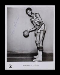 A Rare Vintage Lew Alcindor (Kareem Abdul-Jabbar) Signed Autograph Milwaukee Bucks Photograph (PSA 9 MINT AUTO)