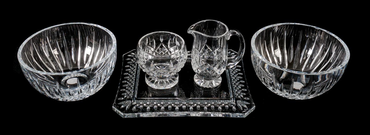 A Group of Five Waterford Glass Articles Length of tray 10 1/4 inches. — 20TH CENTURY