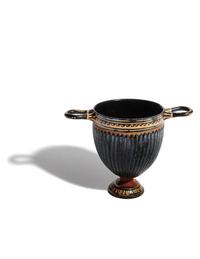 An Apulian Gnathian-Ware Ribbed Skyphos