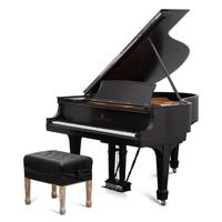 A Steinway and Sons Black Lacquer Grand Piano