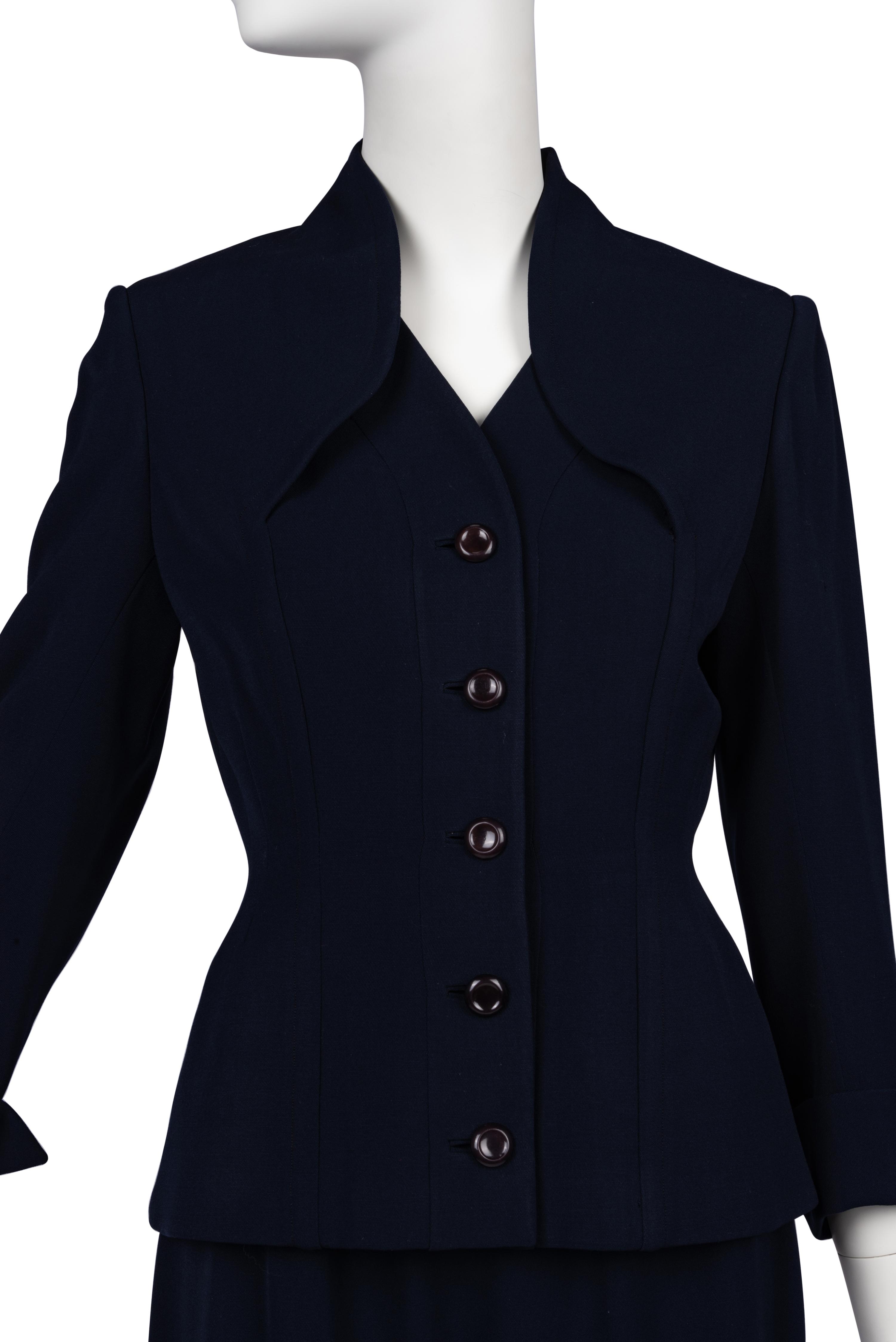 Two Jacques Fath Items: One Skirt Suit, One Dress, 1940-50s