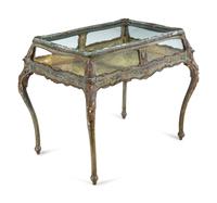 A Venetian Carved and Painted Vitrine Table