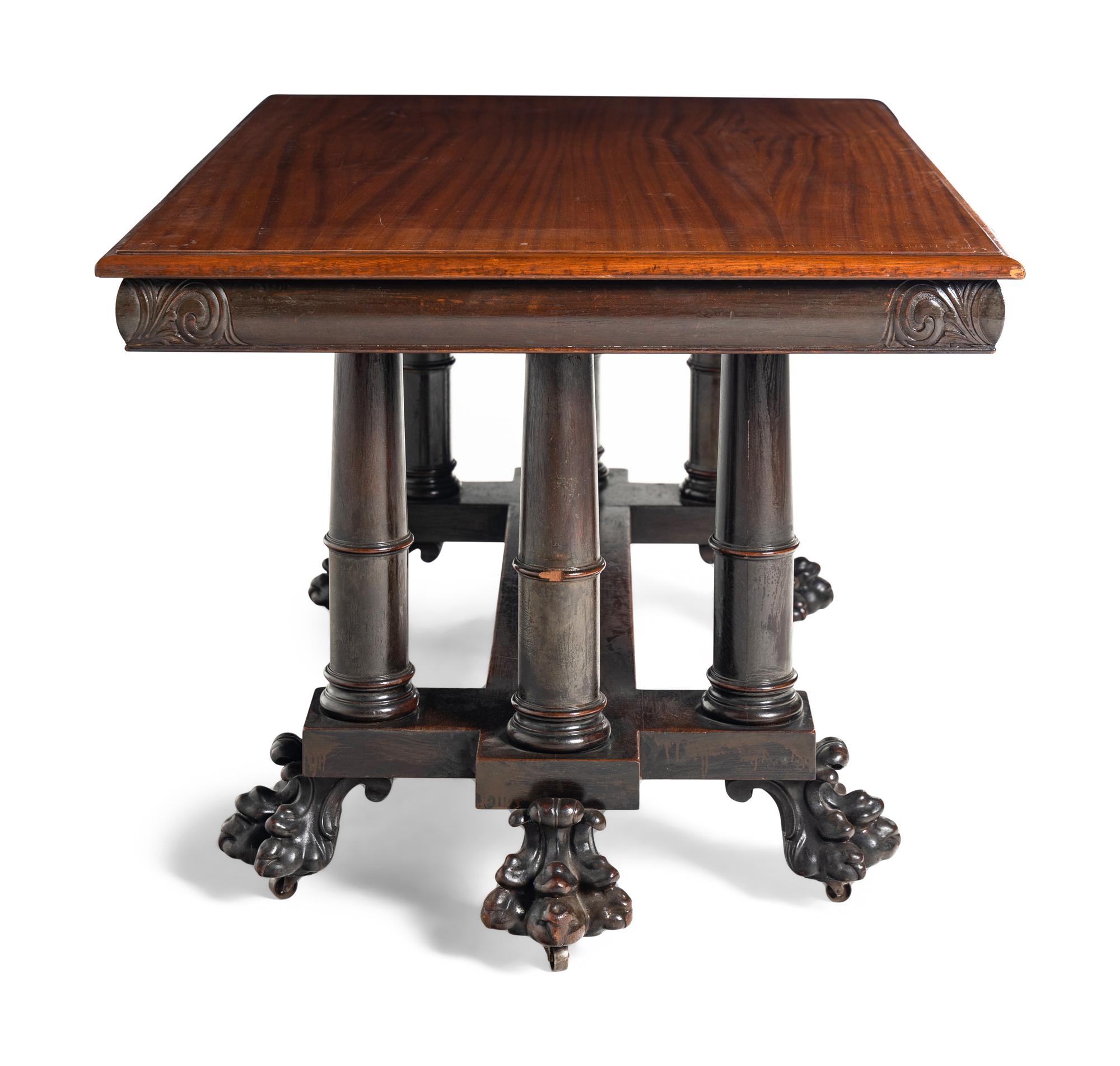 An American Classical Walnut Side Table