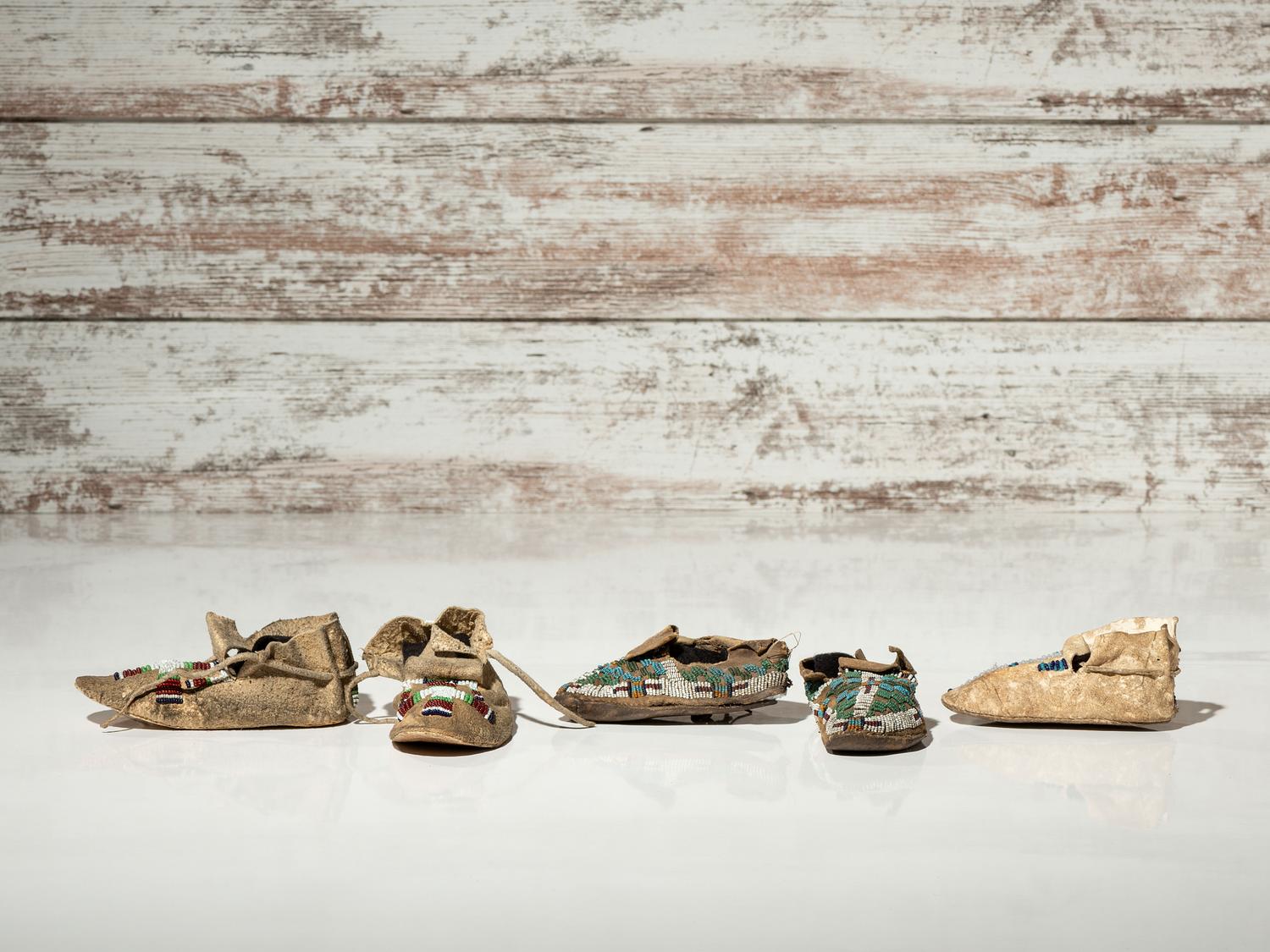 Group of Cheyenne Child's Moccasins