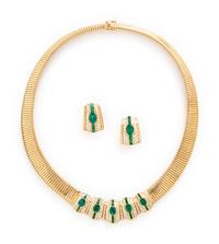 BICOLOR GOLD, EMERALD AND DIAMOND SUITE