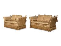 A Pair of Upholstered Knole Sofas