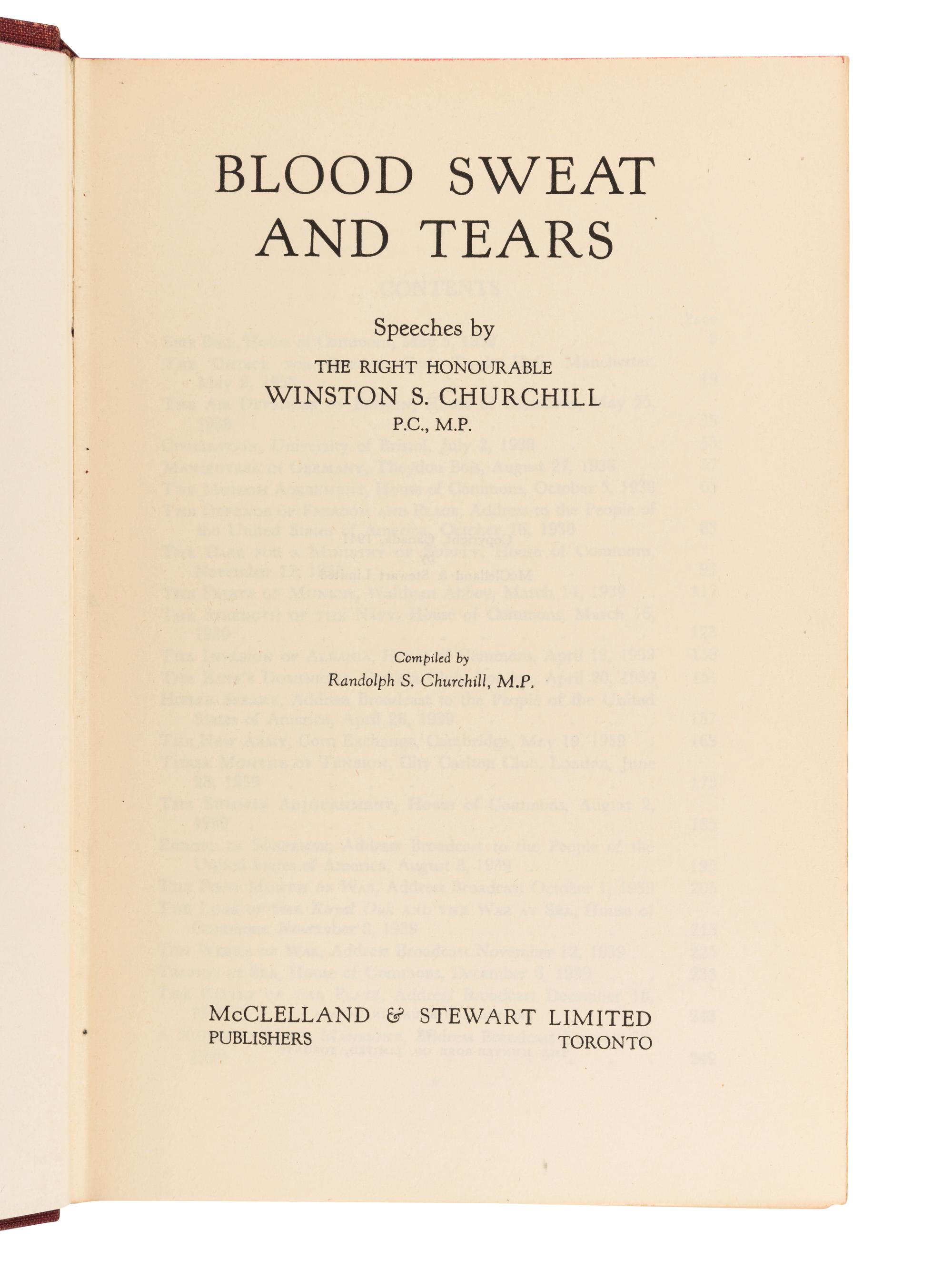 CHURCHILL, Winston L. S., Sir (1874-1965). A group of 14 works, including:
