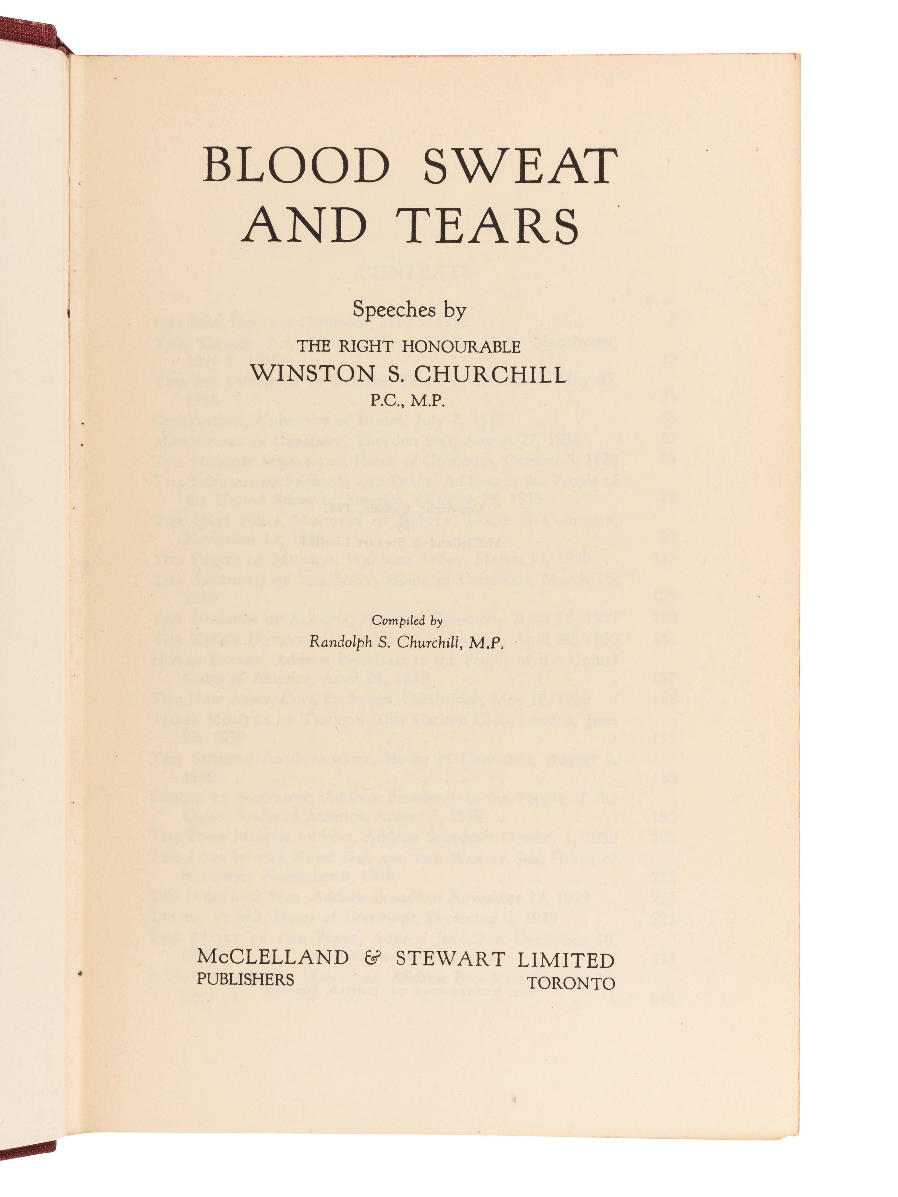 CHURCHILL, Winston L. S., Sir (1874-1965). A group of 14 works, including: