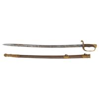 French Hilted Non-Regulation Imported Officers Sword Presented to Major James Plimpton - 3rd NH Volunteers, KIA at Deep Bottom Run with CDV