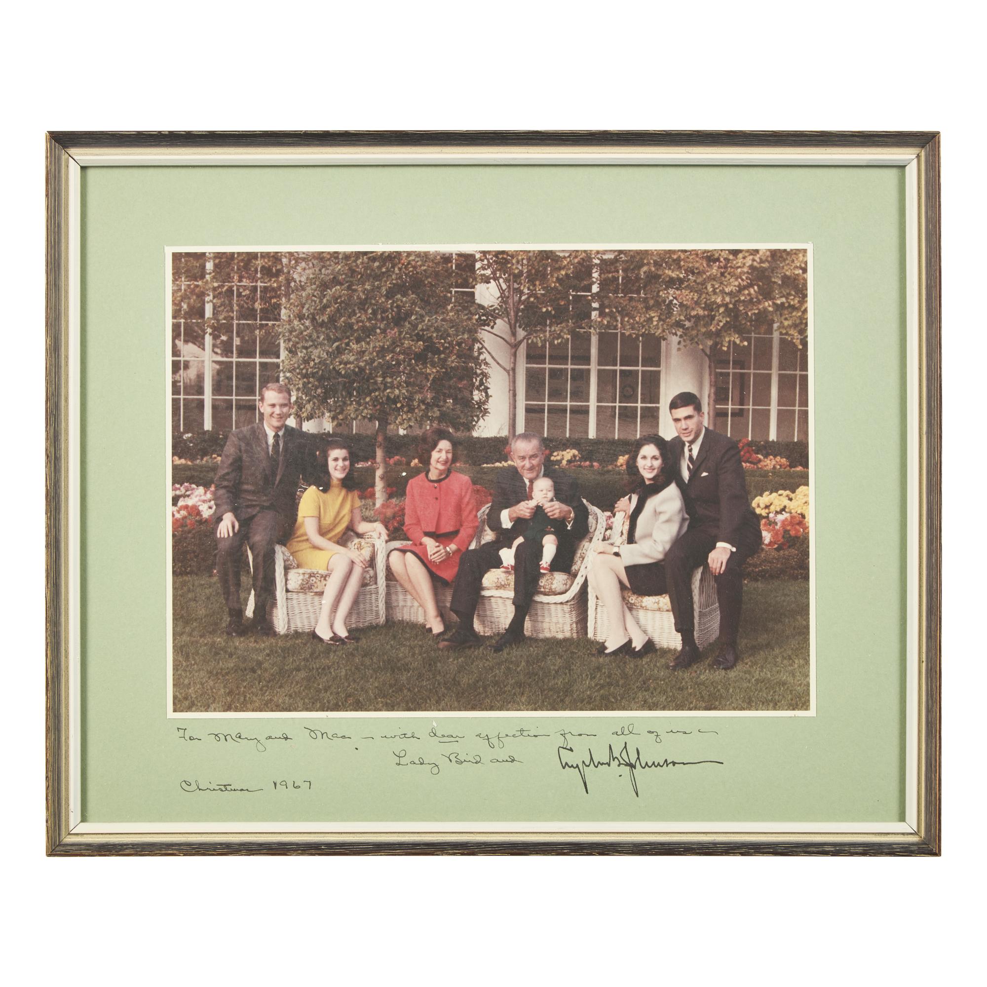 [Presidential] Johnson, Lyndon B. and Lady Bird Johnson. Group of Three Inscribed Photographs