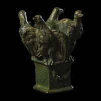 A Roman Bronze Lamp Stand with Four Eagles